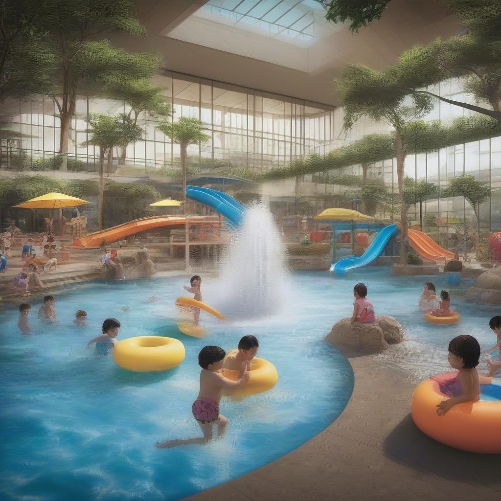 Times City four seasons swimming pool - kids area