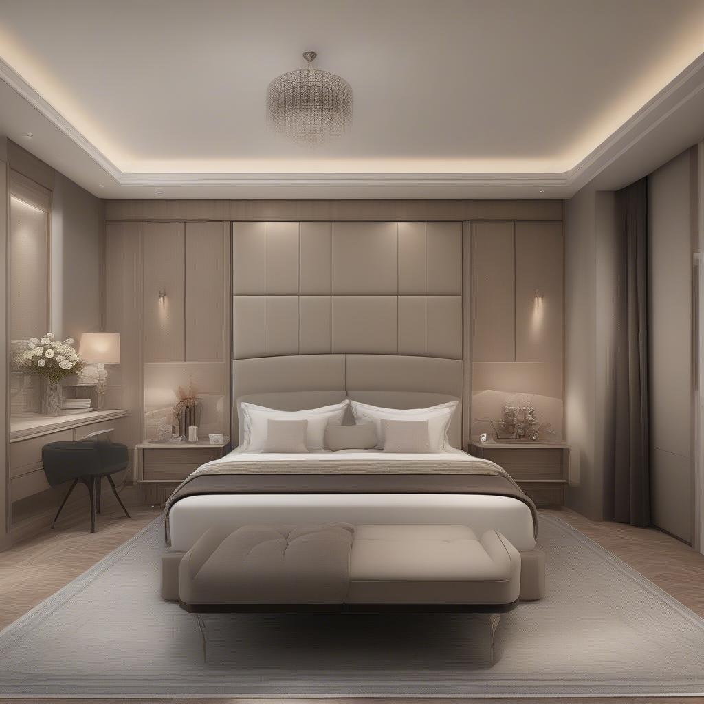 Villa Bedroom Interior Arrangement