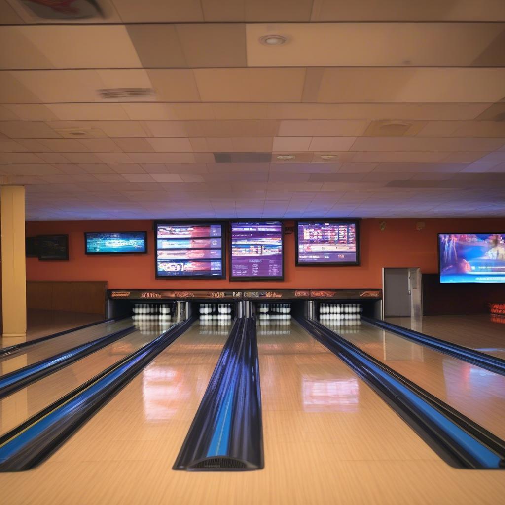 Bowling alley hiện đại với công nghệ tiên tiến