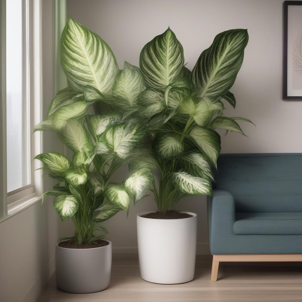 Dieffenbachia in Air-Conditioned Room