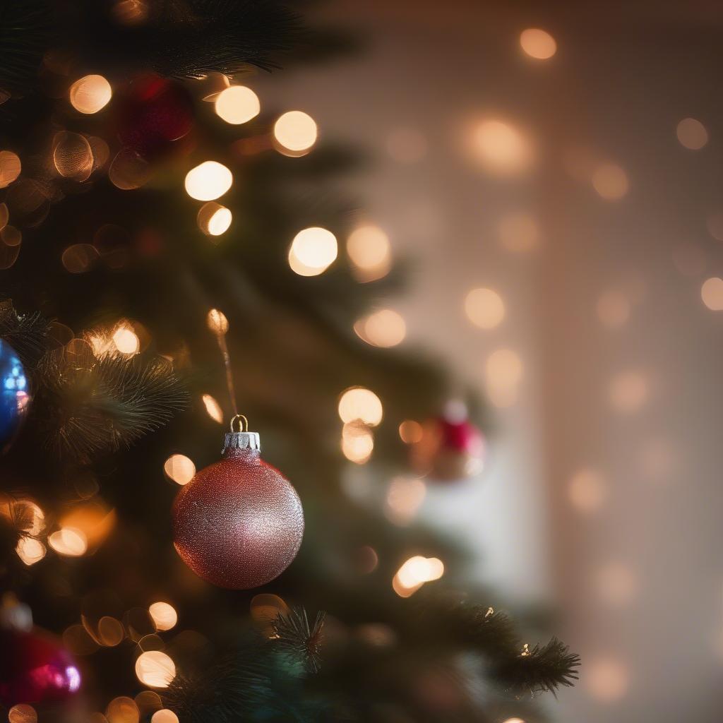 Cách chụp ảnh cây thông Noel đẹp lung linh với ánh đèn bokeh.