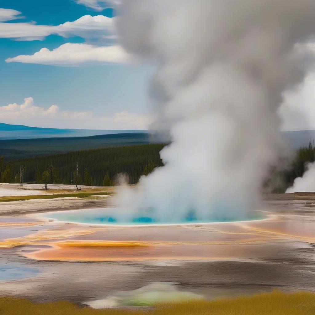 Cảnh quan tuyệt đẹp tại công viên quốc gia Yellowstone