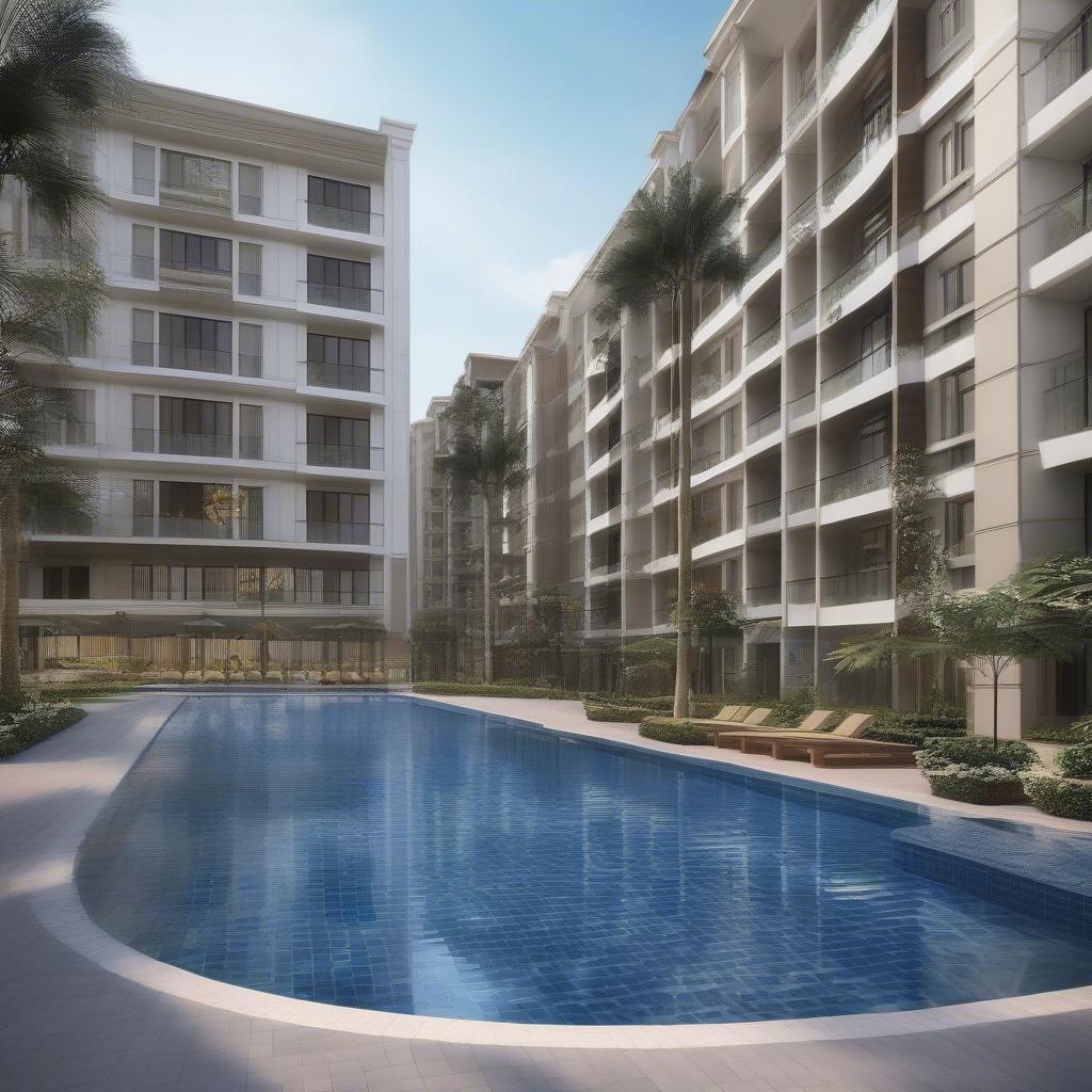 Hồ bơi tại công viên Vinhomes Grand Park