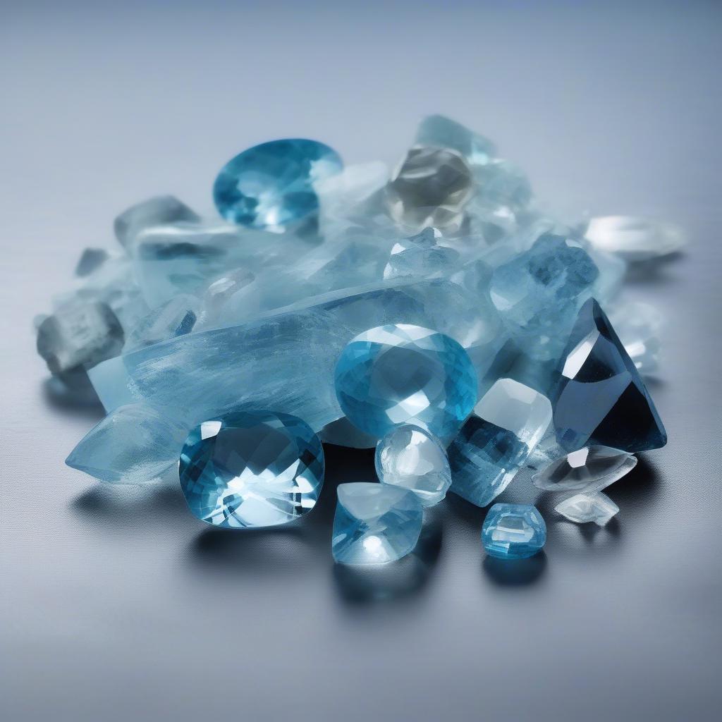 Đá phong thủy mệnh Thủy Aquamarine và Topaz