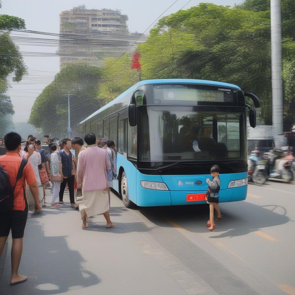 Di chuyển bằng xe bus