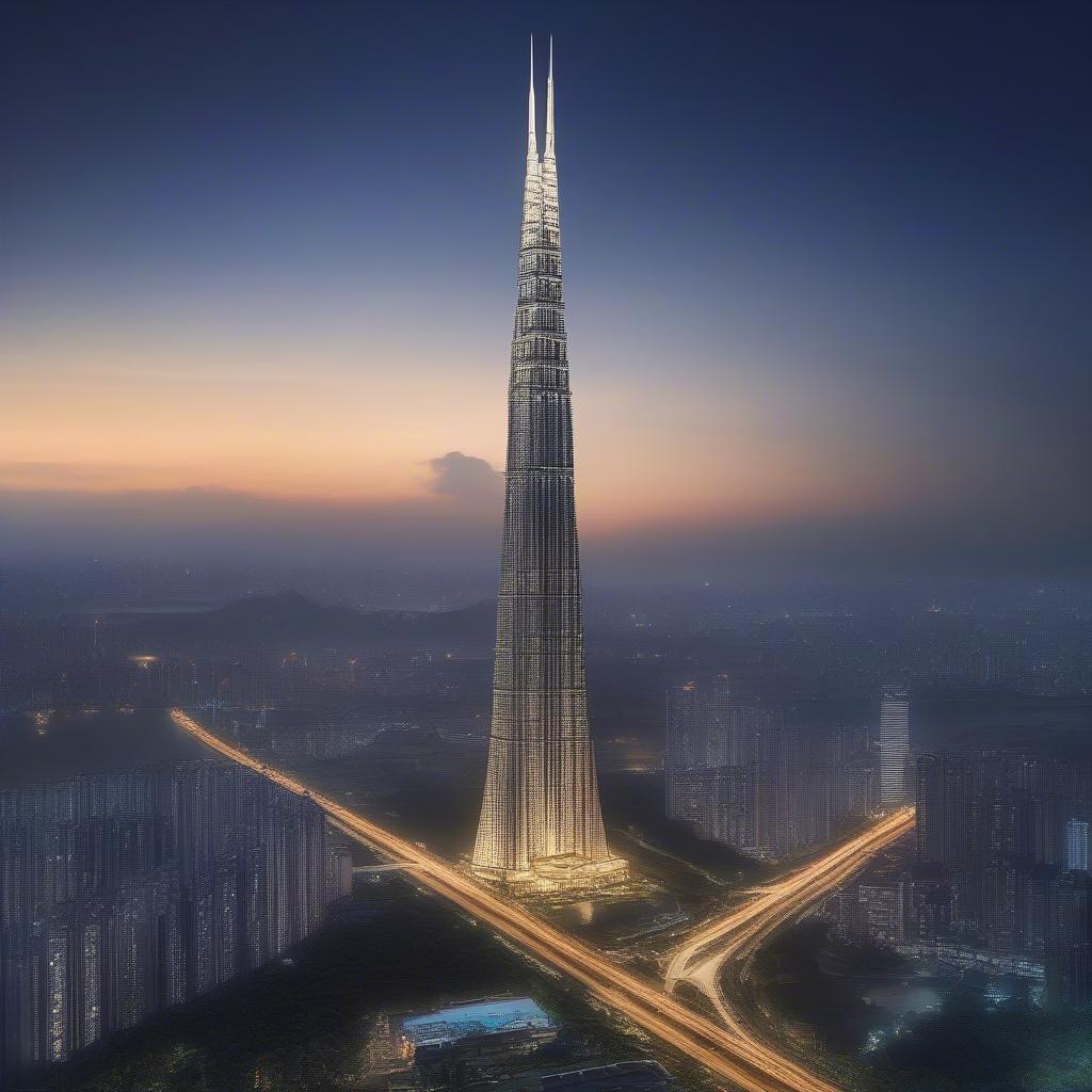 Landmark 81 rực rỡ về đêm