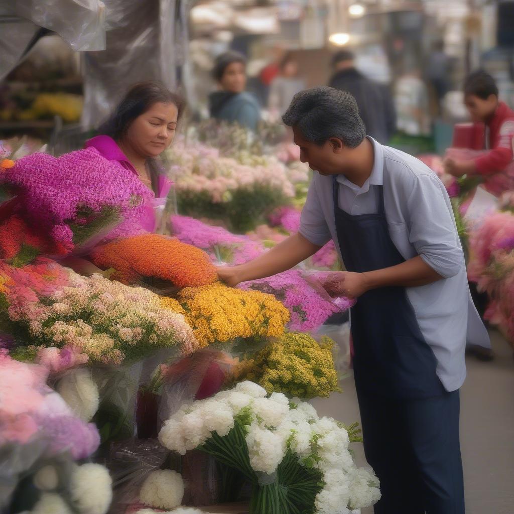 Kinh nghiệm mua hoa tại chợ đầu mối