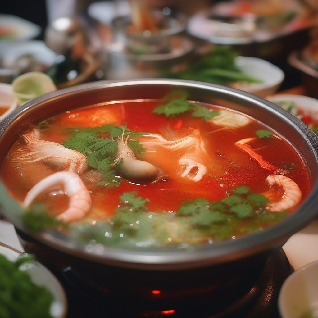 Lẩu Thái Tomyum cay nồng ở Cầu Giấy