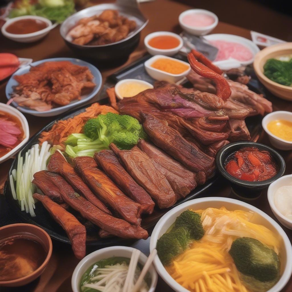 Các món ăn hấp dẫn tại King BBQ Nguyễn Chí Thanh