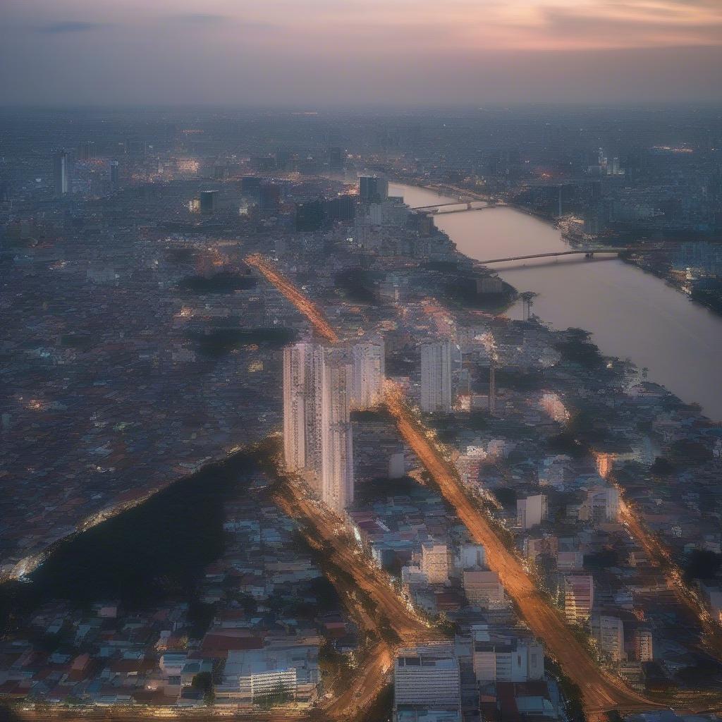 Tầm nhìn panorama từ đài quan sát Landmark