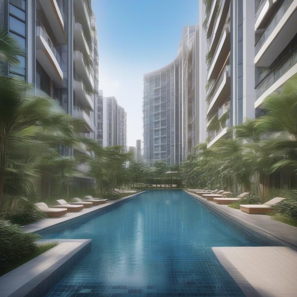 Vinhomes Central 2: Tiện ích hồ bơi